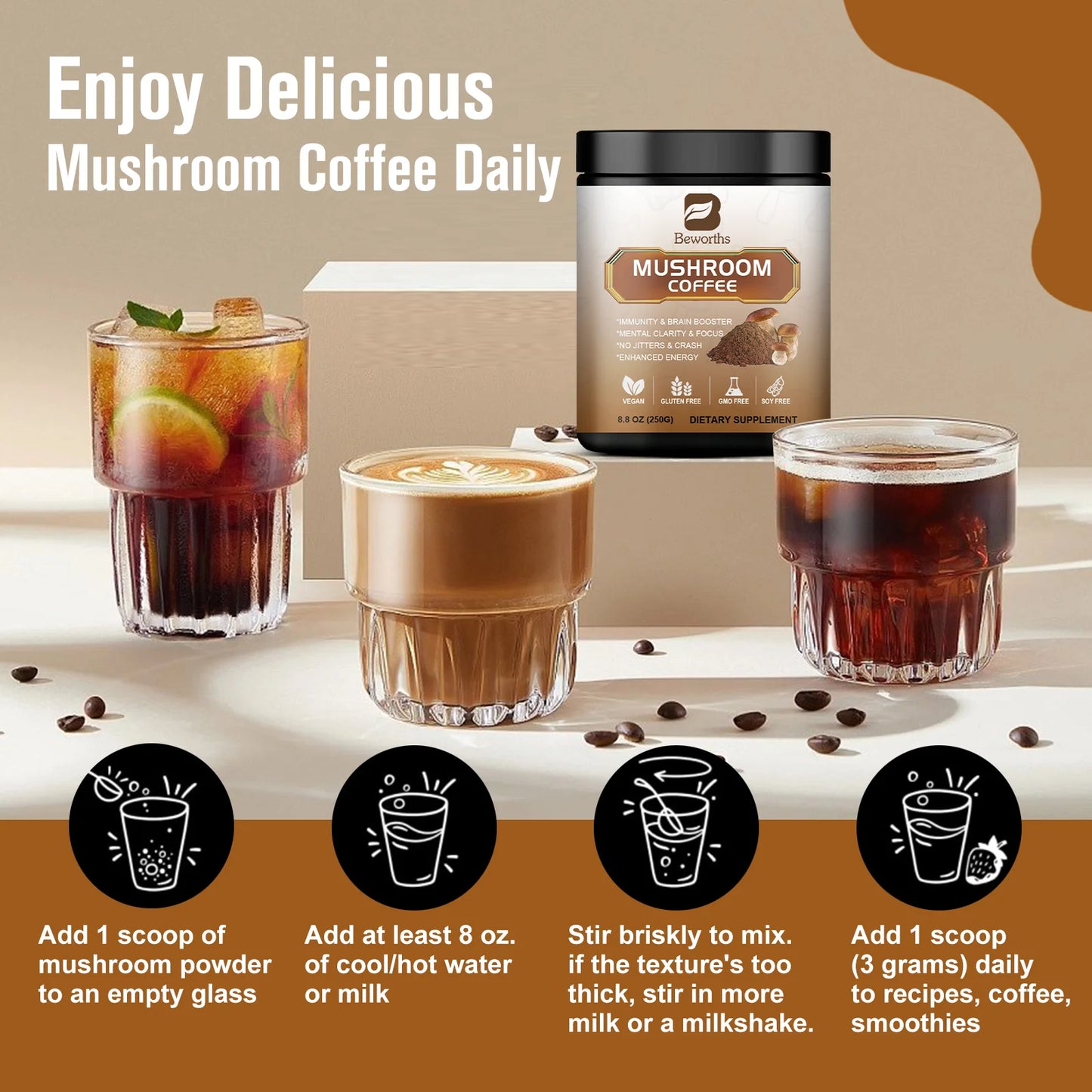 Mushroom Coffee | Medium Roast