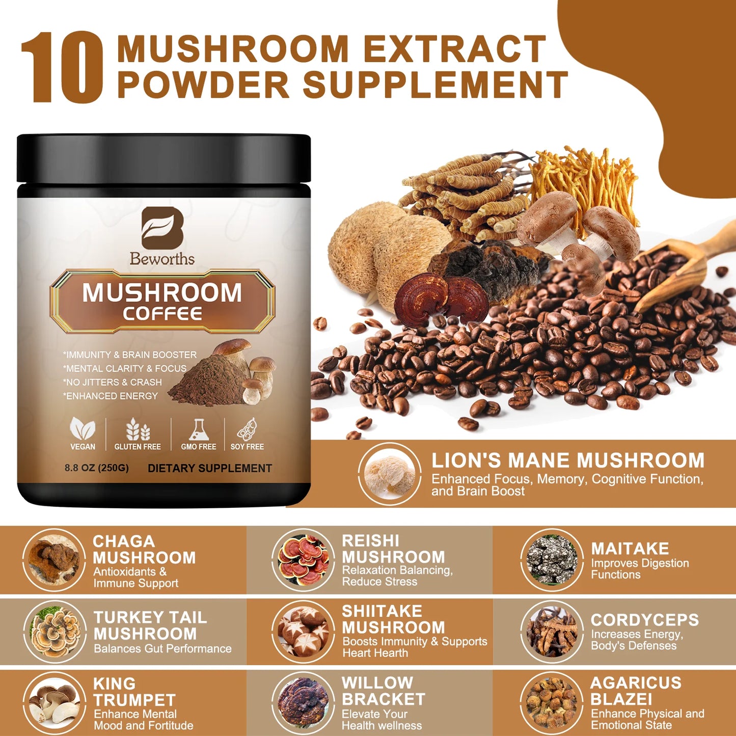 Mushroom Coffee | Medium Roast